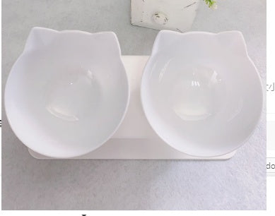 Double gamelle transparente anti dérapant avec support surélevé
