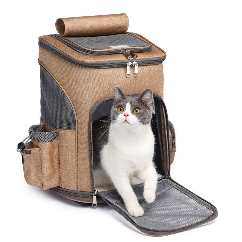 Sac à dos à roulette pour animaux de compagnie