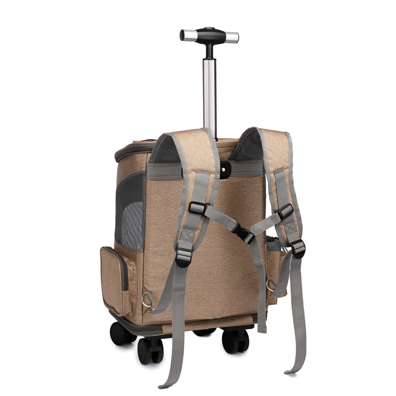 Sac à dos à roulette pour animaux de compagnie