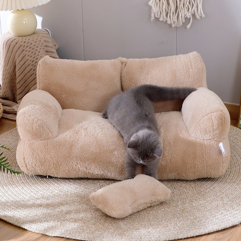 Lit de Luxe pour Chat - Canapé Douillet d'Hiver