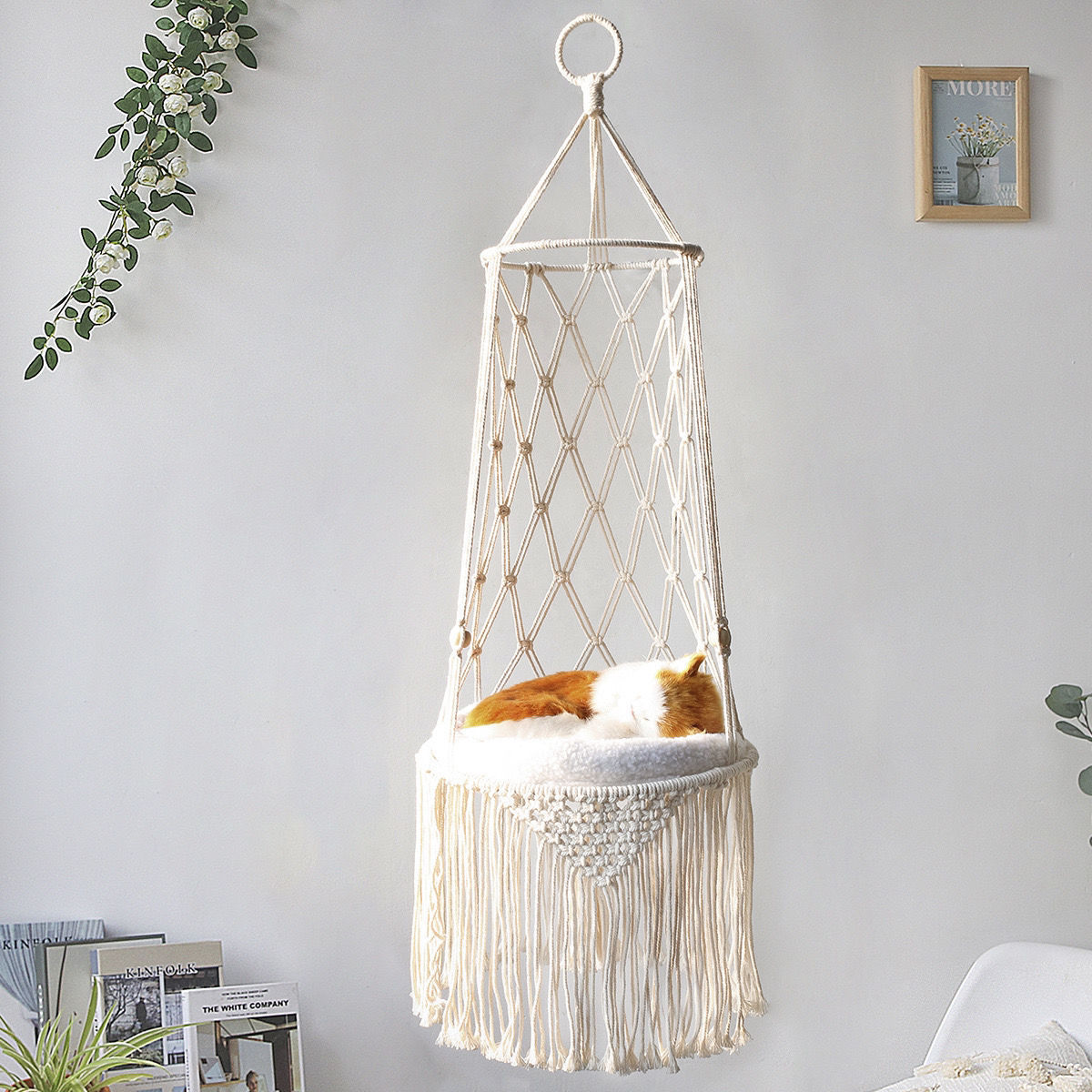 Hamac déco bohème pour chat