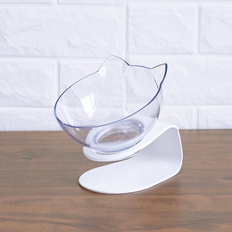 Double gamelle transparente anti dérapant avec support surélevé