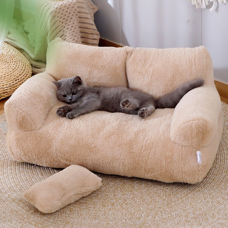 Lit de Luxe pour Chat - Canapé Douillet d'Hiver