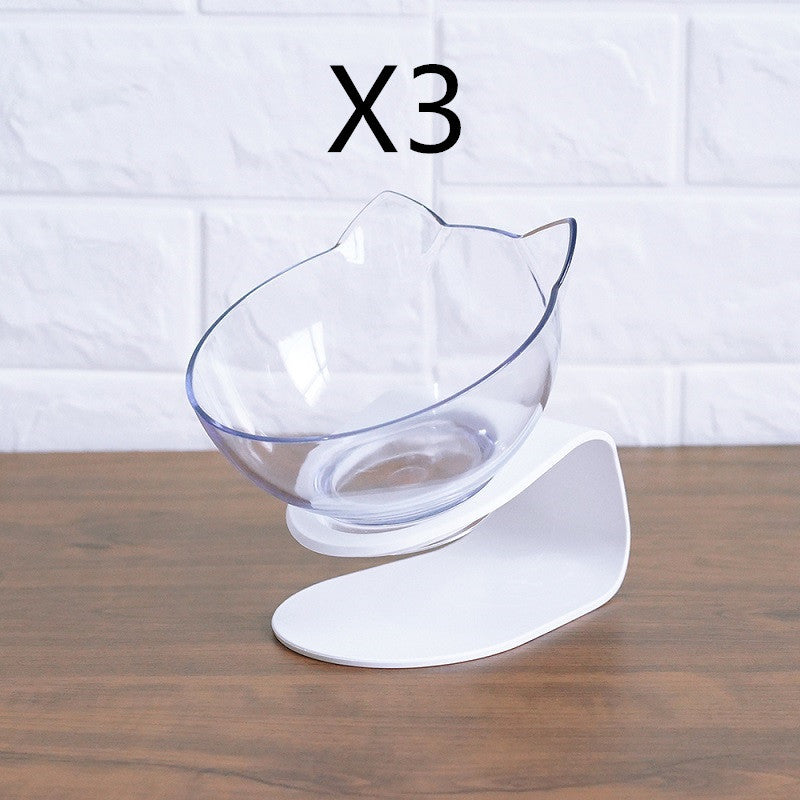 Double gamelle transparente anti dérapant avec support surélevé