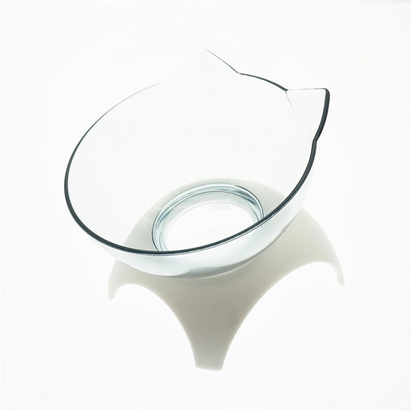 Double gamelle transparente anti dérapant avec support surélevé