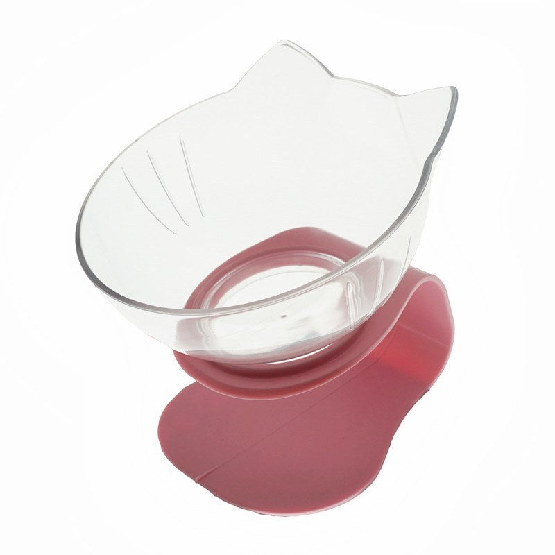 Double gamelle transparente anti dérapant avec support surélevé