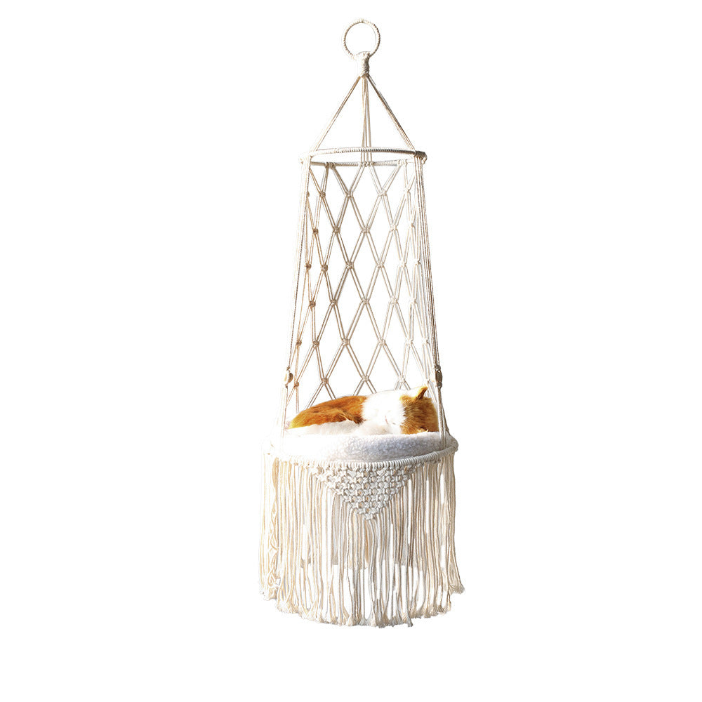 Hamac déco bohème pour chat