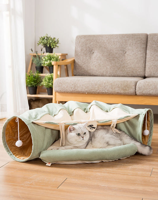 Tunnel pliable pour chat