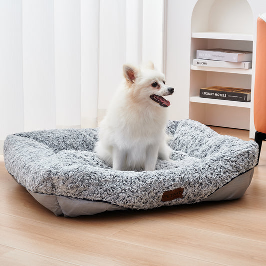 Lit pour chiens en velours ultra-confortable