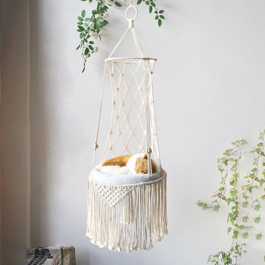 Hamac déco bohème pour chat
